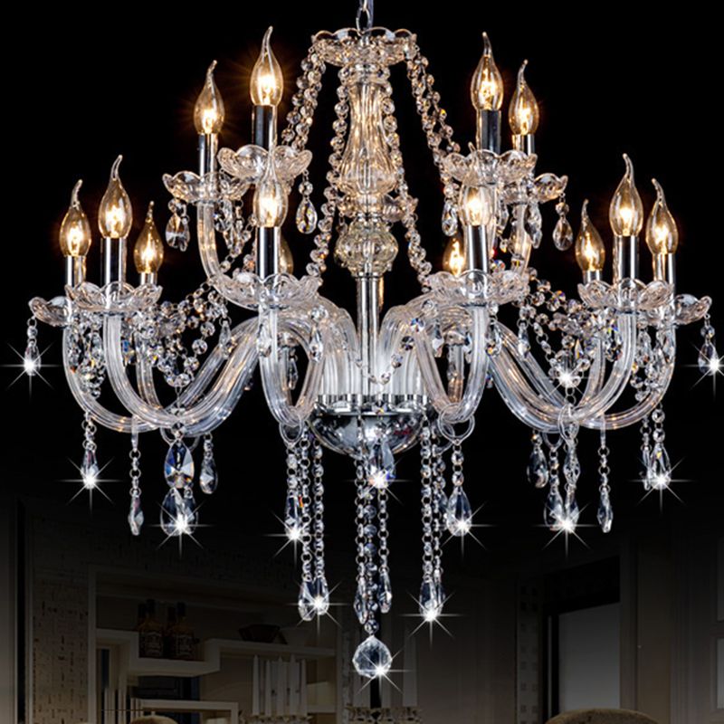 Silva Vintage Design LED Kroonluchter Glas Woonkamer Keuken