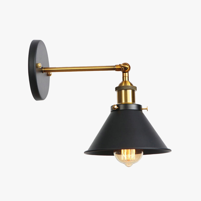 Brady Industrie LED Wandlampen Zilver Zwart Goud Metaal Eetkamer