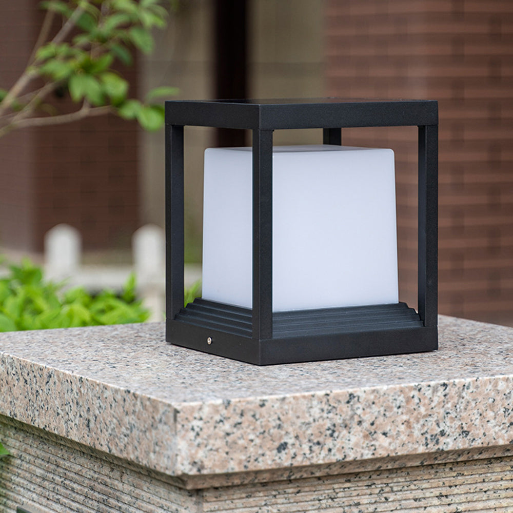 Orr Moderne LED Vierkant Buitenlamp Zonne Metaal/Acryl Zwart Tuin/Stoeprand/Balkon