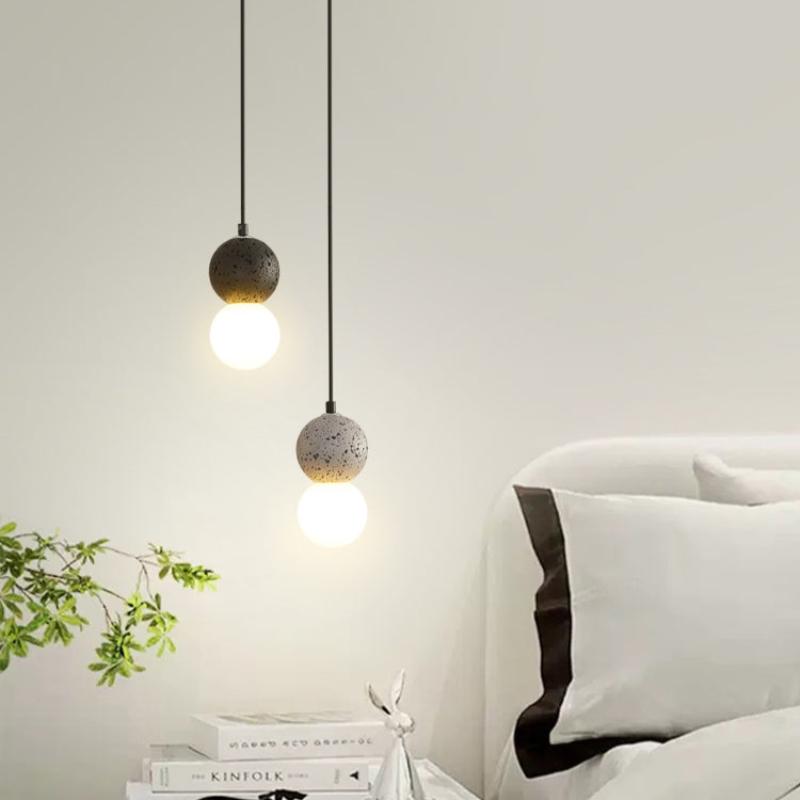 Valentina Moderne Bollen Kleine LED Hanglampen Zwart Wit Glas Eettafel