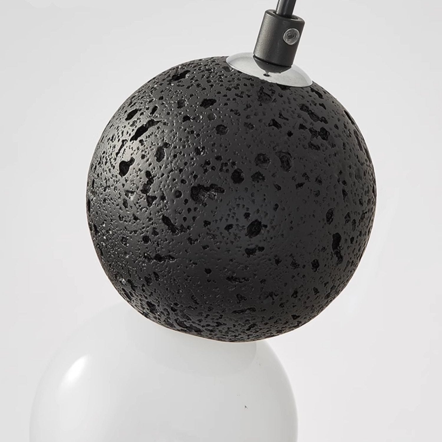 Valentina Moderne Bollen Kleine LED Hanglampen Zwart Wit Glas Eettafel