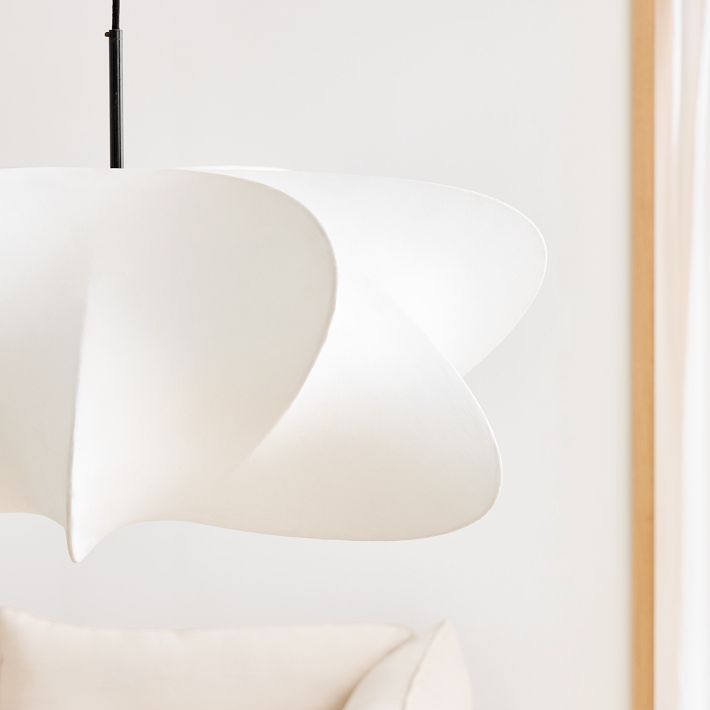 Bibi hanglamp met decoratieve zijden kap