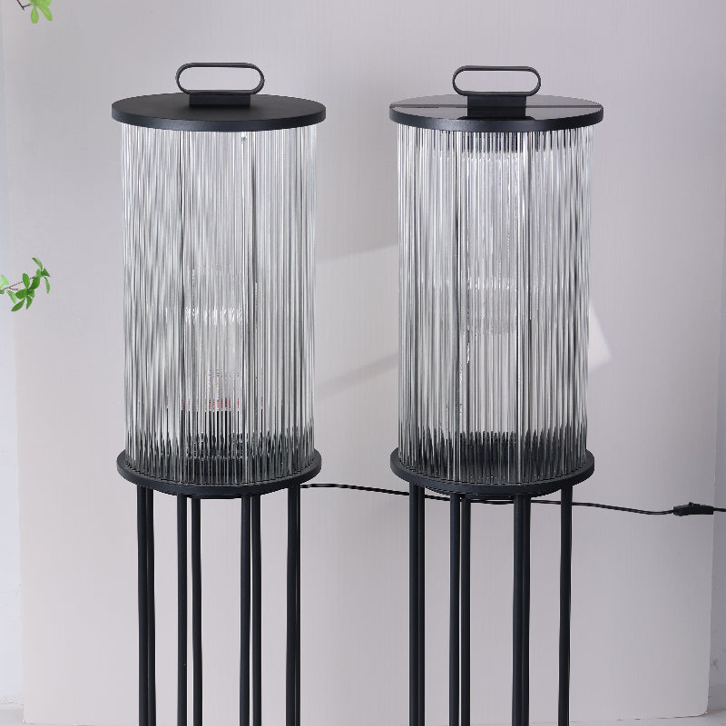Orr Kleine LED Vloerlampen Zwart Metaal Glas Buiten Tuin Hal