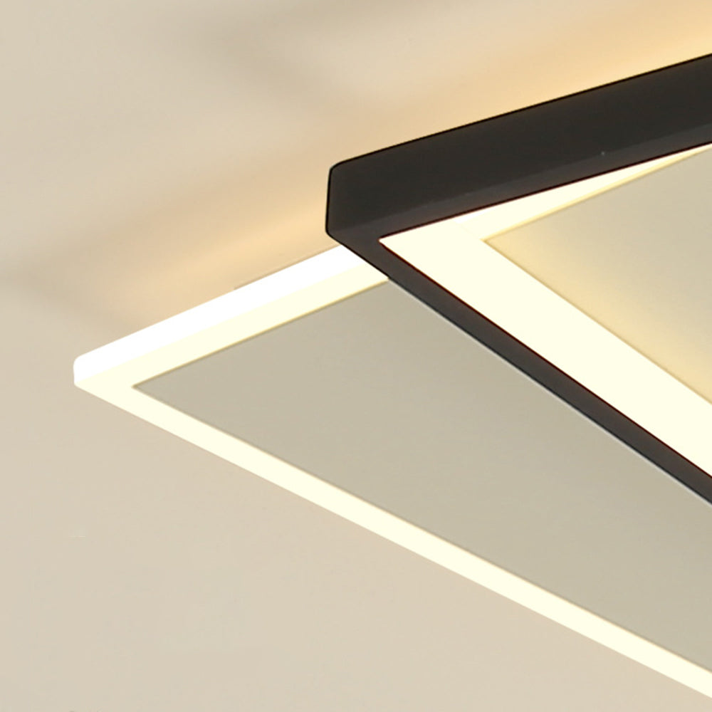 Quinn Moderne Ronde/Vierkant LED Plafondlamp Metaal/Acryl Zwart/Wit Slaap/Woon/Eetkamer