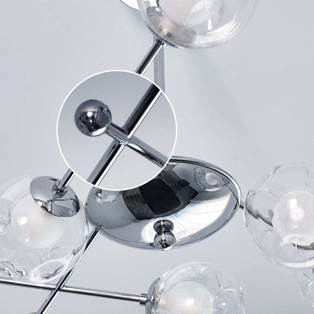Valentina Nordic Bauhaus Kroonluchters Metaal Glas Woonkamer