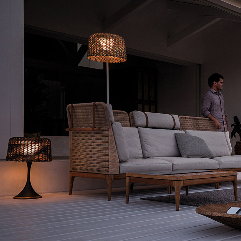 Ritta Retro LED Vloerlamp Zwart Wit Metaal Slaapkamer Woonkamer