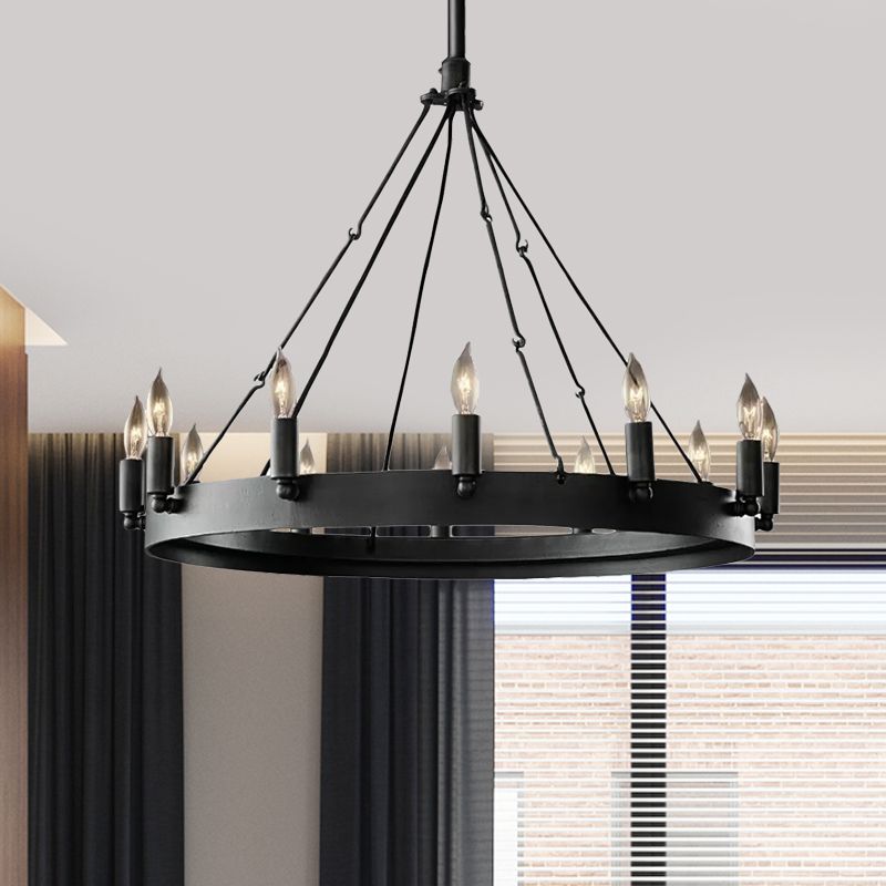 Alessio Industriele LED Hanglamp Zwart Metaal Woon/Slaapkamer Eettafel
