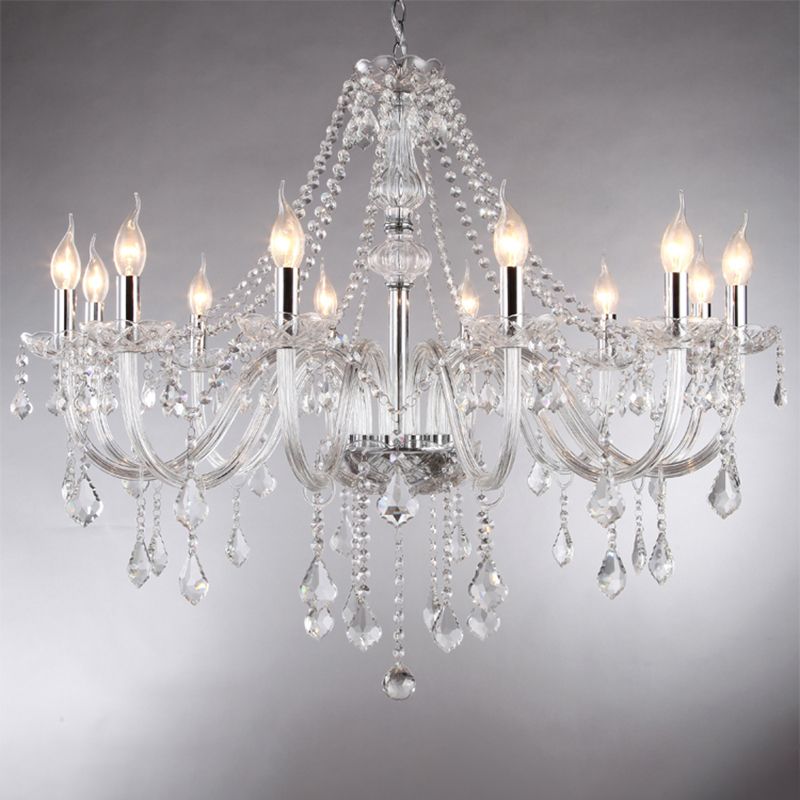 Silva Vintage Design LED Kroonluchter Glas Woonkamer Keuken