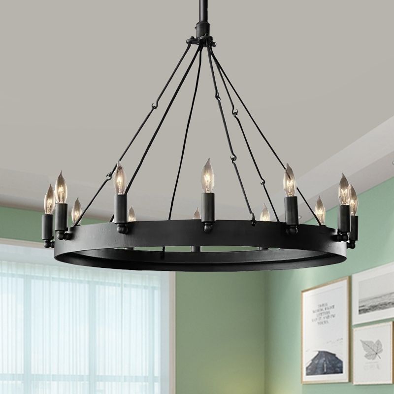 Alessio Industriele LED Hanglamp Zwart Metaal Woon/Slaapkamer Eettafel