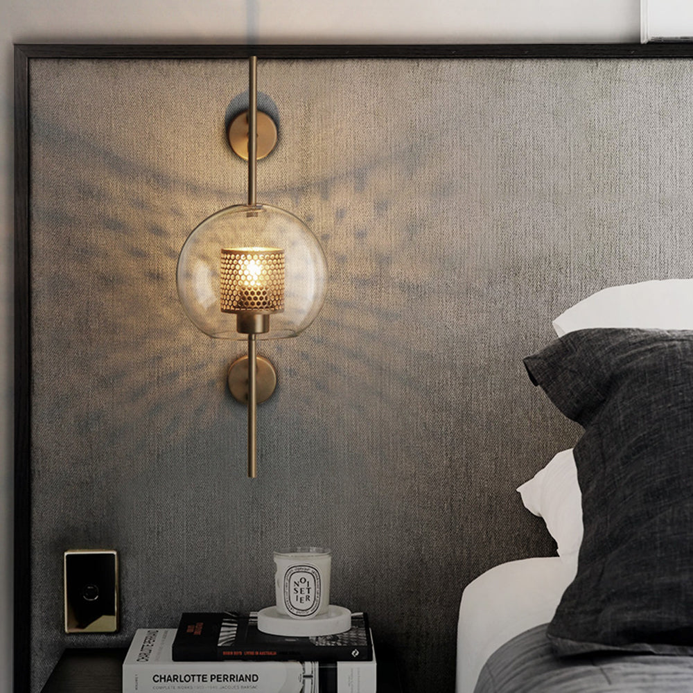 Oneal Moderne Bol LED Wandlamp Metaal/Glas Silver/Goud Slaap/Woon/Eetkamer