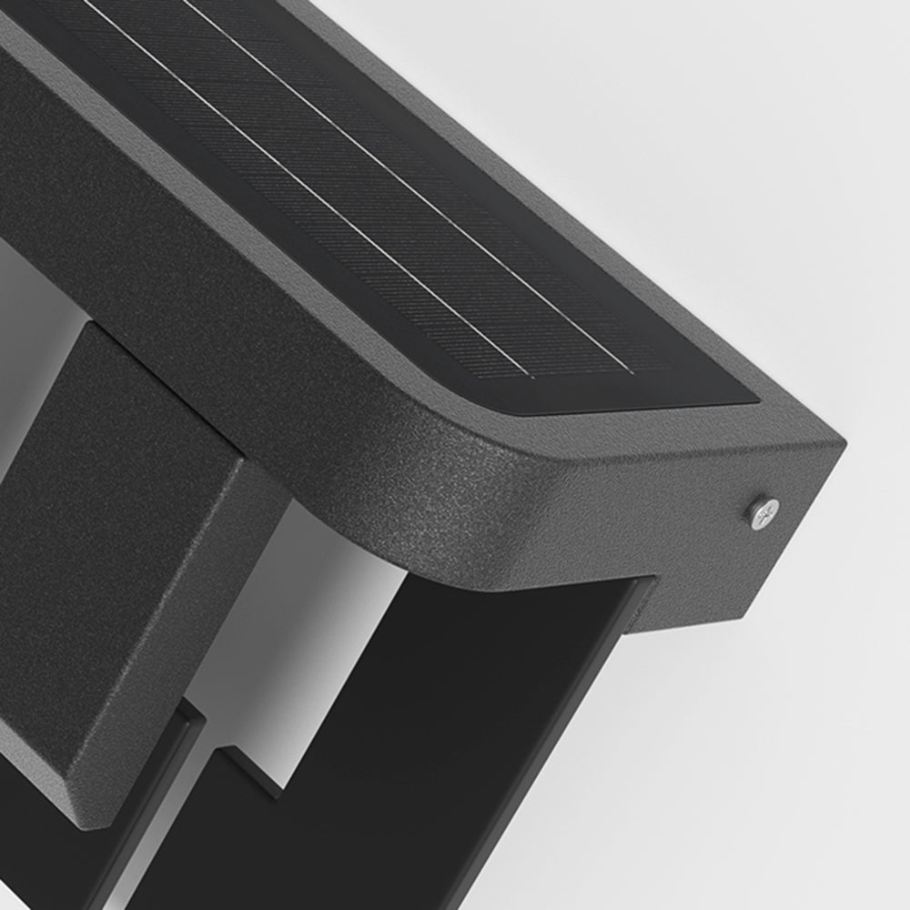 Orr Moderne Wandlamp Zonne Energie Zwart Metaal Balkon/Tuin