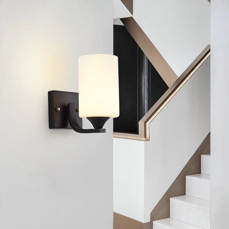 Eryn Minimalisme Cilindrische Wandlamp, Chroom, Glas, Wastafel