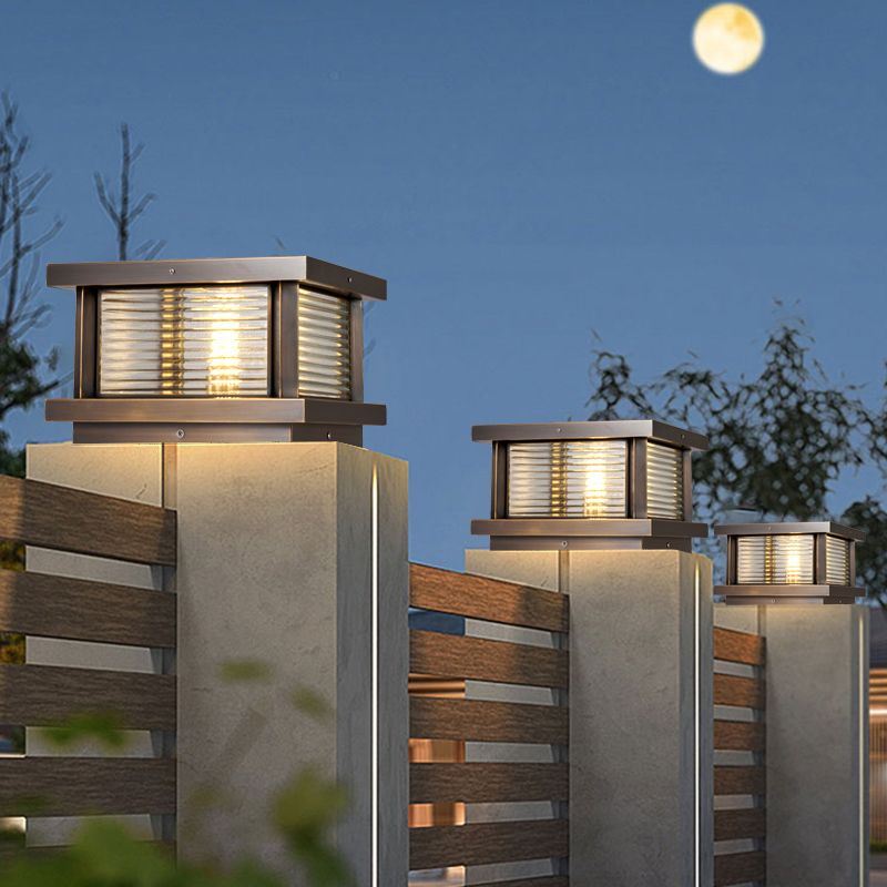 Riley Moderne LED Buitenlamp Zwart/Messing/Mrons Metaal/Glas Tuin/Balkon