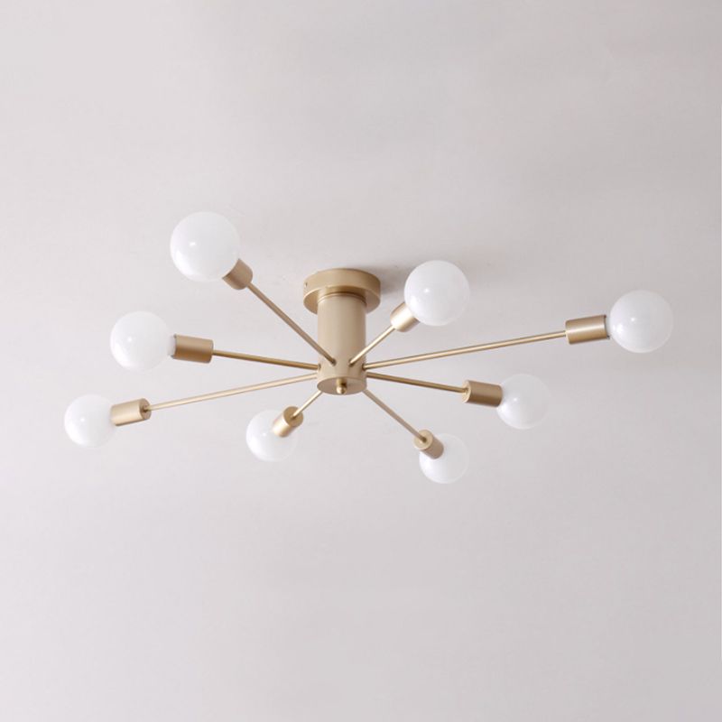 Valentina Moderne Globe LED Plafondlamp Zwart Metaal Slaapkamer Woonkamer