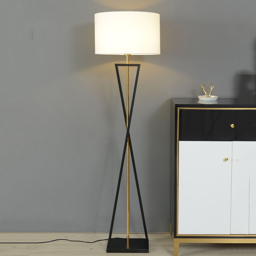 Eryn Retro Cilinder Driepoot Vloerlamp Metalen Stof Multi Kleur Slaapkamer/Woonkamer