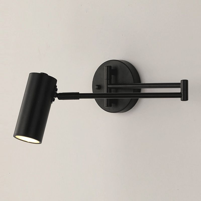 Brady Moderne Cilindrische LED Wandlamp Zwart/Goud Metaal Binnen