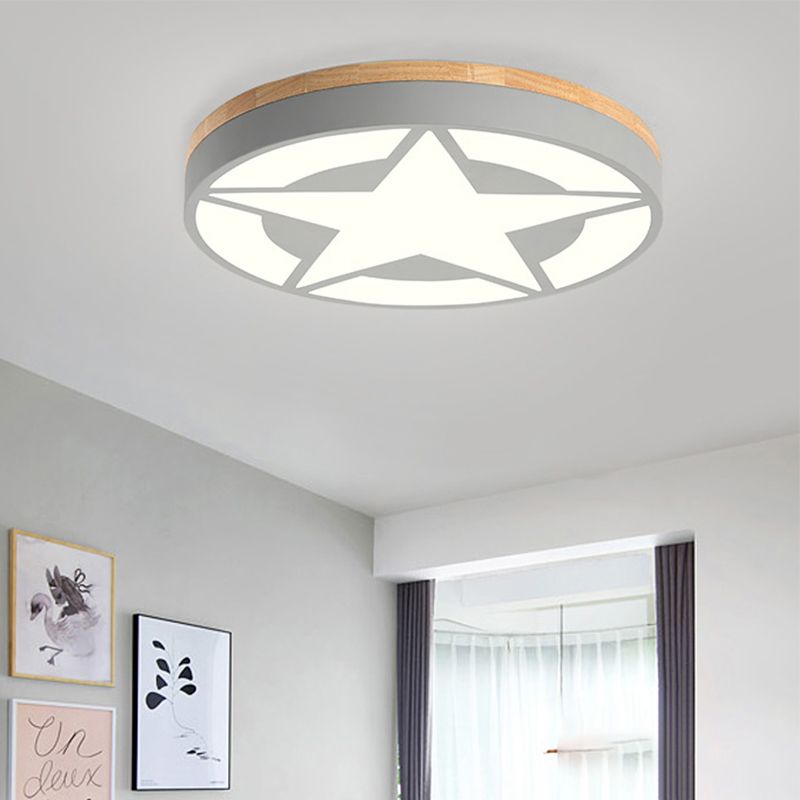 Quinn Moderne Design LED Plafondlamp Hout Acryl Woonkamer Keuken