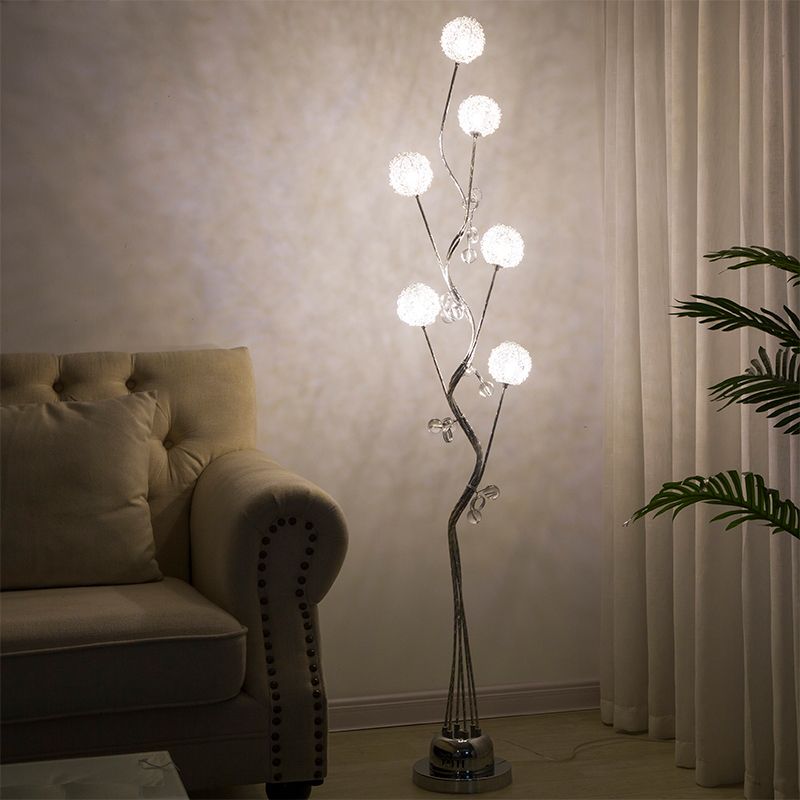 Bella Moderne Multi Head LED Vloerlamp Wit Metaal Slaapkamer