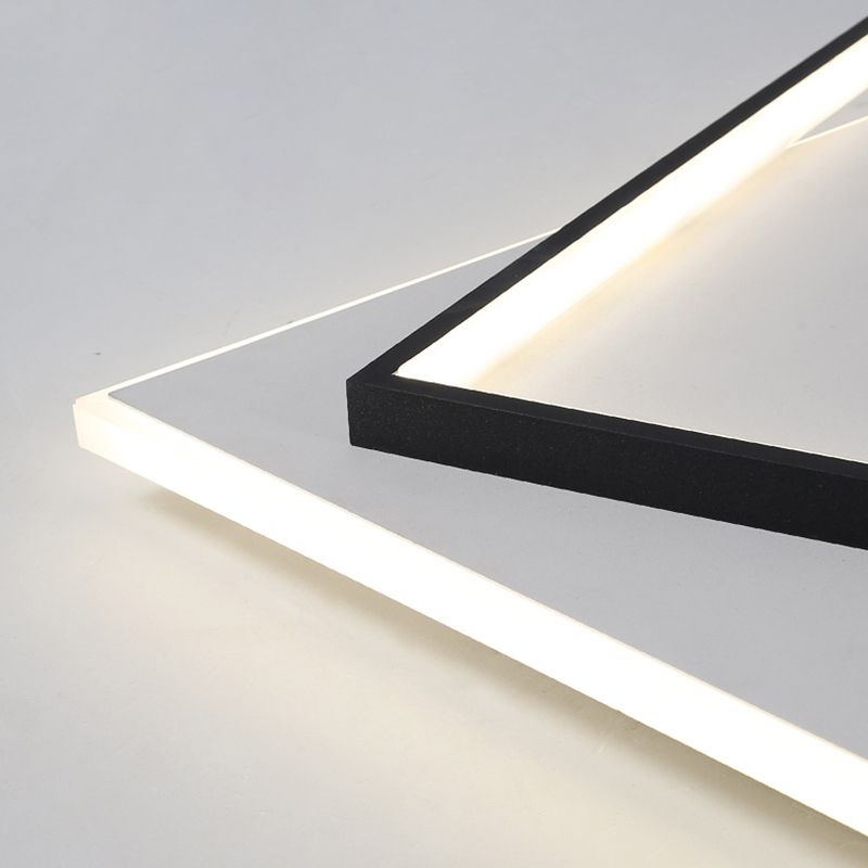 Quinn Moderne LED Plafondlamp Zwart/Wit Metaal/Acryl Slaapkamer