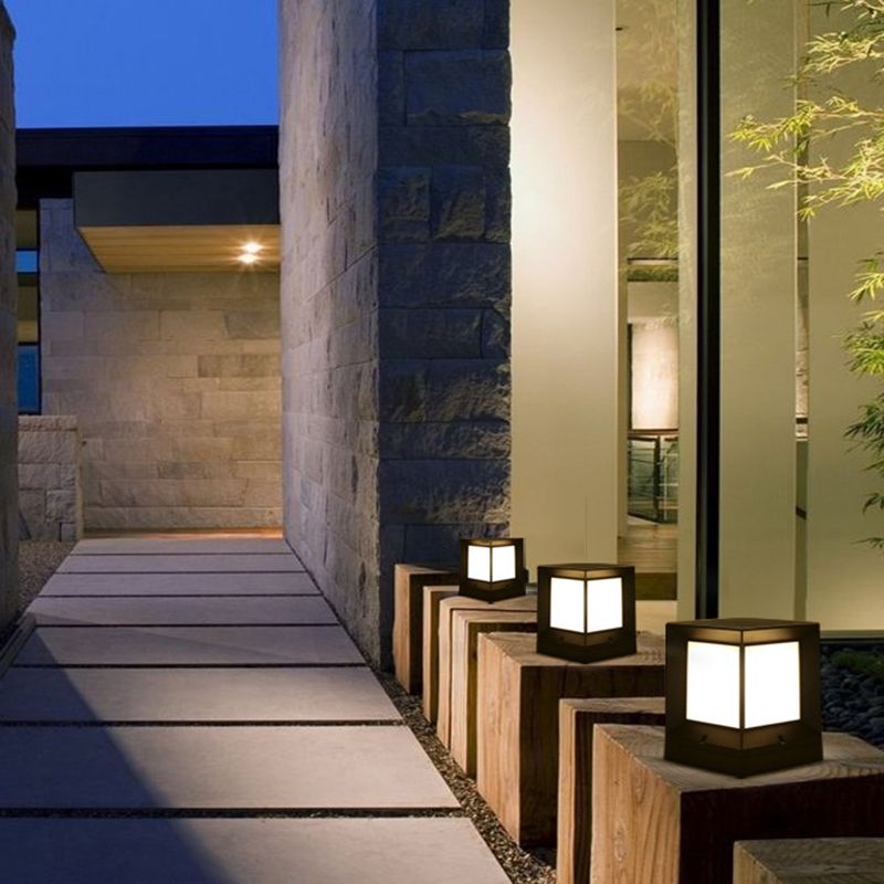 Riley Moderne LED Buitenlamp Bruin Metaal/Acryl Tuin/Stoeprand/Balkon