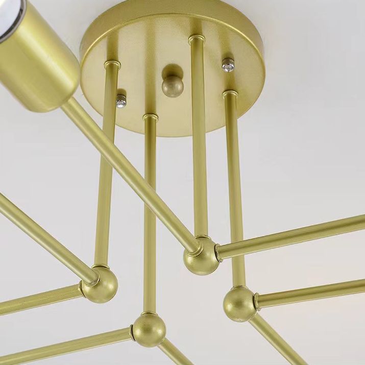 Valentina Industrieel LED Plafondlamp Zwart Witte Metaal Slaapkamerm