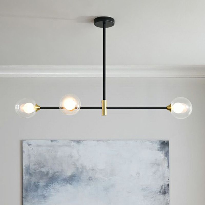 Valentina Design Hanglamp Metaal/Glas Zwart Eetkamer/Slaapkamer