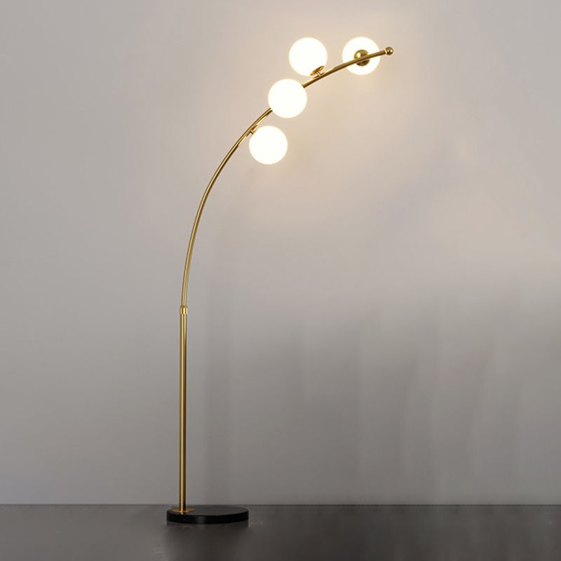 Valentina Moderne Boog Multi Head Bellen Vloerlamp Zwart/Goud Slaapkamer/Woonkamer