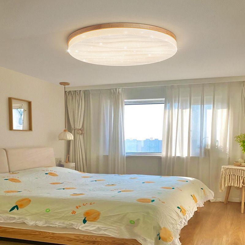 Ozawa Moderne LED Plafondlamp Hout Acryl Slaapkamer/Studiezaal