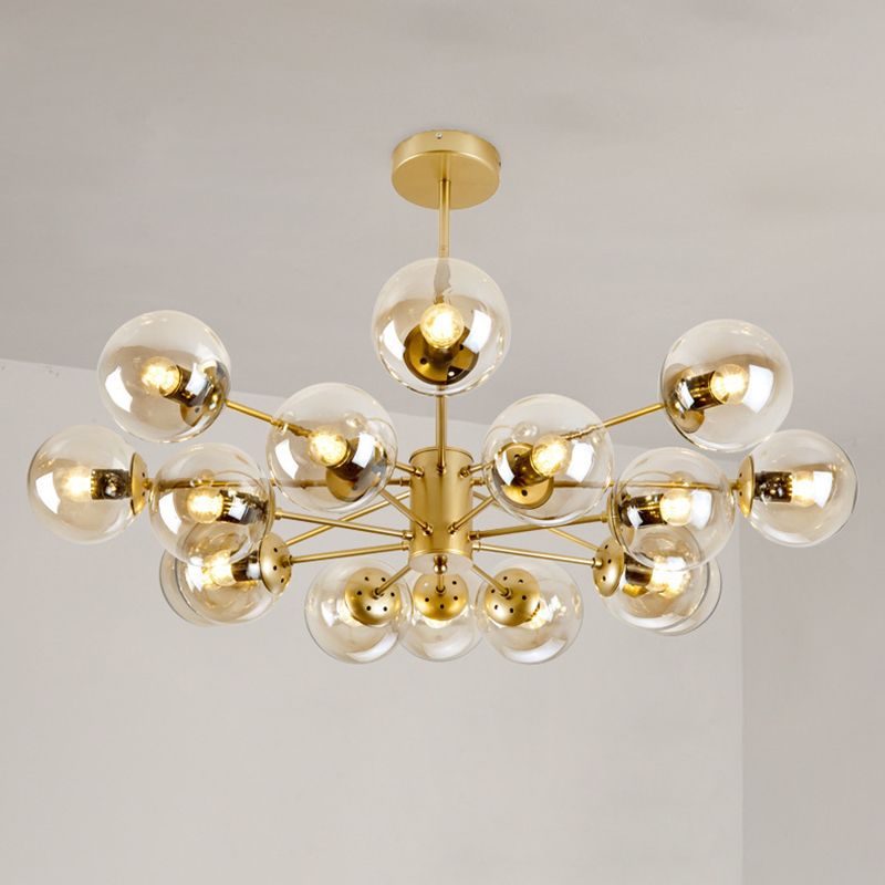 Valentina Nordic Bollen LED Hanglamp Zwart Goud Woonkamer Eettafel