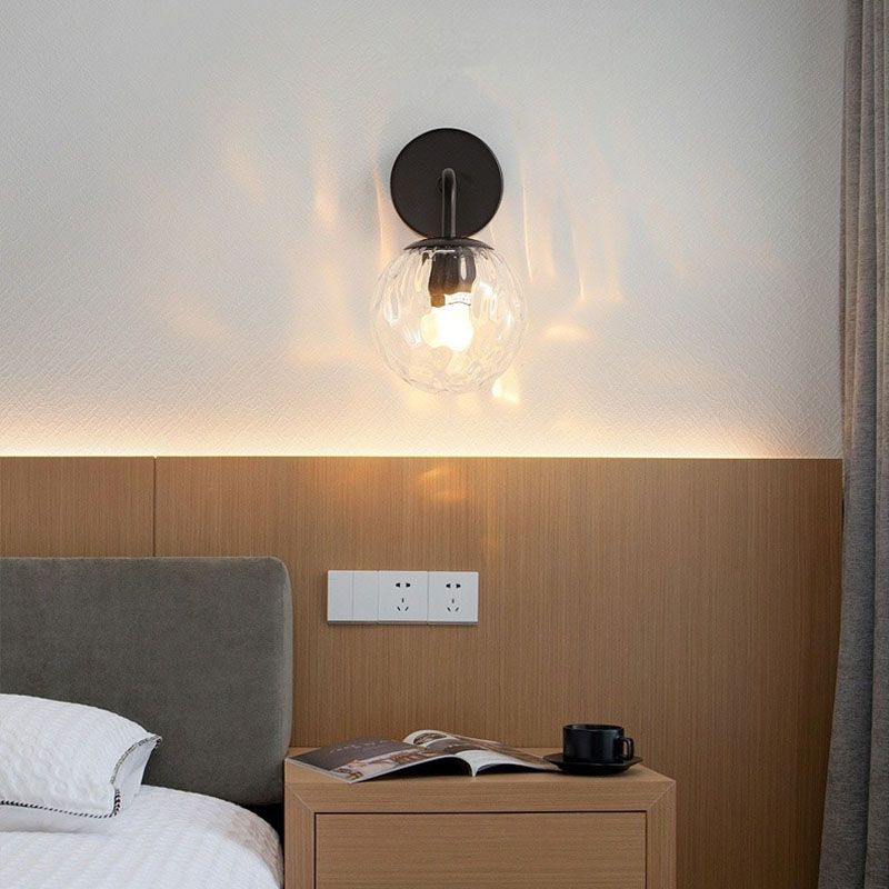 Valentina Moderne Design Wastafel LED Wandlamp Zwart/Goud Metaal/Glas Slaapkamer/Eetkamer/Woonkamer