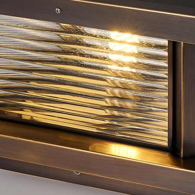 Riley Moderne LED Buitenlamp Zwart/Messing/Mrons Metaal/Glas Tuin/Balkon
