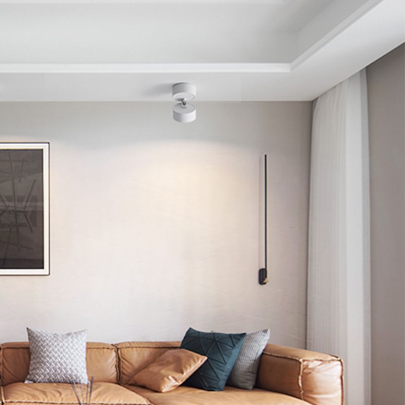 Novak Moderne LED Plafondlamp zwart/Wit Metaal Slaapkamer/Woonkamer