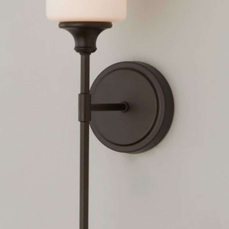 Eryn Nordic Vanity Glas Wandlamp Zwart/Zilver Glas/Metaal Slaapkamer/Eetkamer/Woonkamer