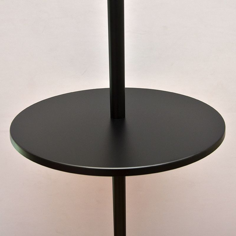 Alessio Retro LED Vloerlamp Zwart&Wit Slaap/Woonkamer Metaal&Glass