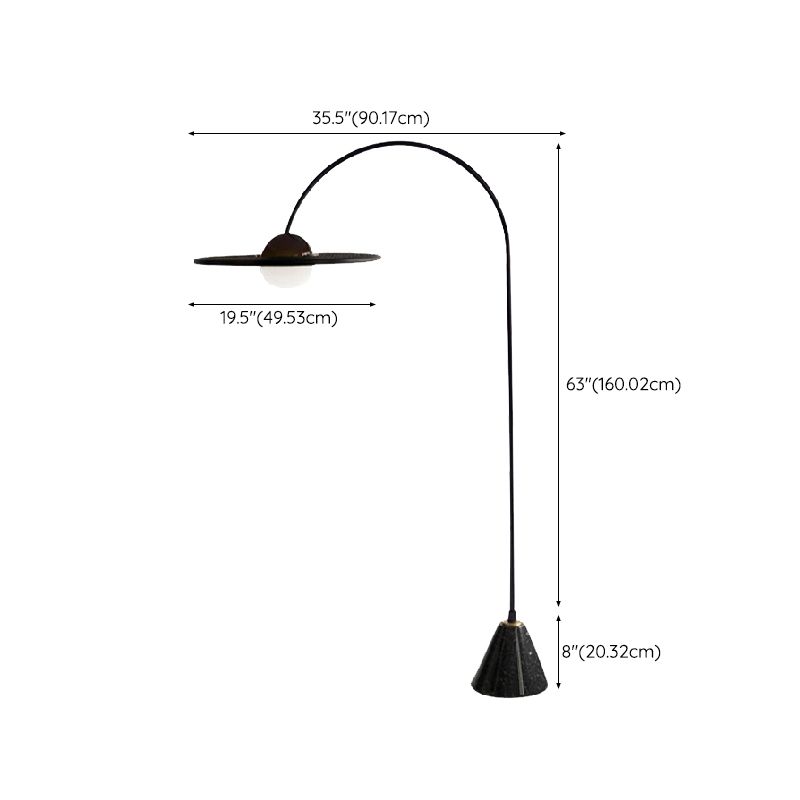 Carins Moderne Design LED Vloerlamp Zwart Metaal/Glas Woonkamer