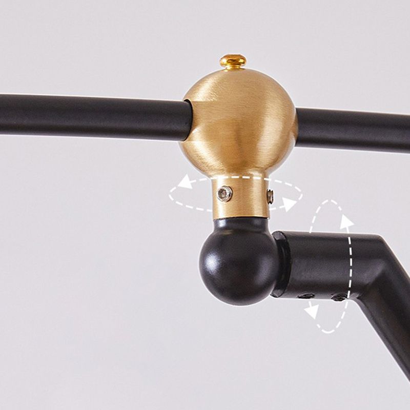 Carins Moderne Design LED Vloerlamp Zwart/Goud Metaal/Glas