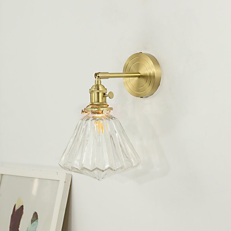 Hailie Design Bol/Bloem LED Wandlamp Metaal/Glas Goud Slaap/Woon/Badkamer