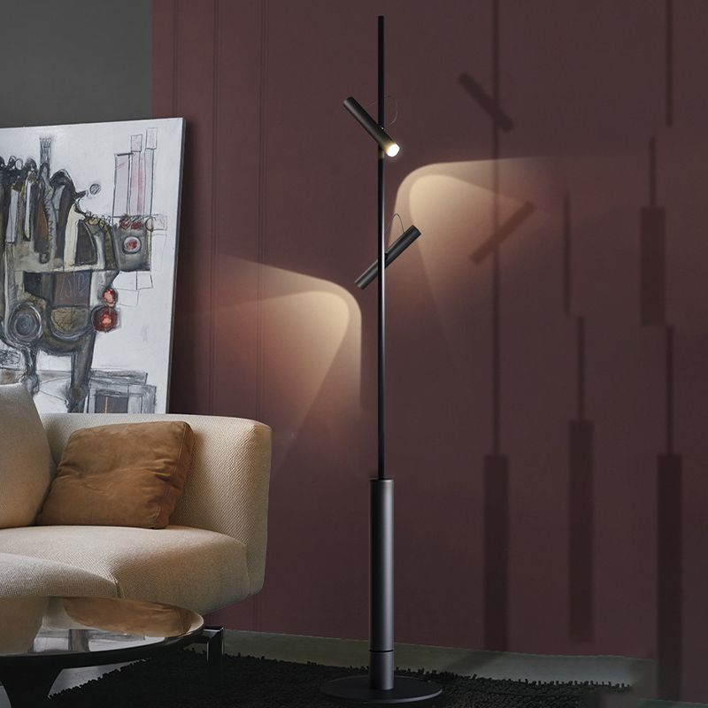 Freja Moderne Design Lineaire Dubbele Kop Metalen Vloerlamp Silicagel Slaapkamer/Woonkame