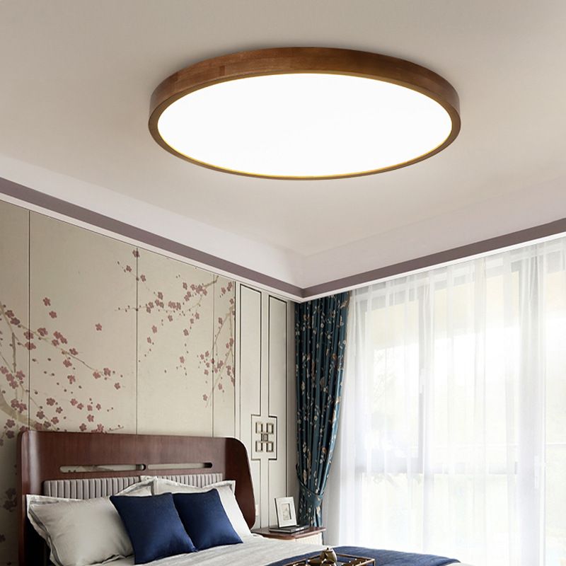 Ozawa Moderne LED Plafondlamp Hout Acryl Slaapkamer Woonkamer