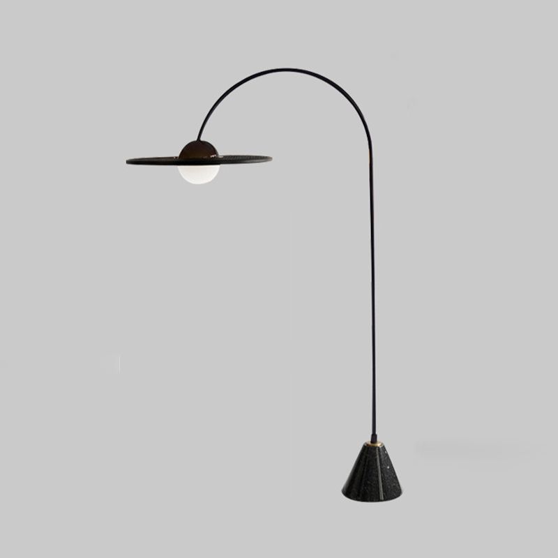 Carins Moderne Design LED Vloerlamp Zwart Metaal/Glas Woonkamer