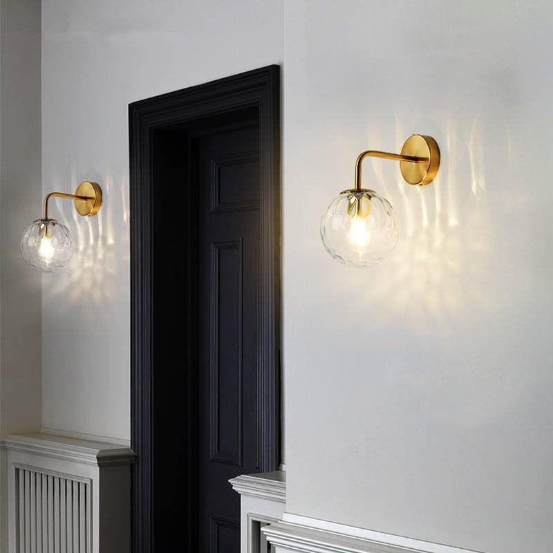 Valentina Moderne Design Wastafel LED Wandlamp Zwart/Goud Metaal/Glas Slaapkamer/Eetkamer/Woonkamer