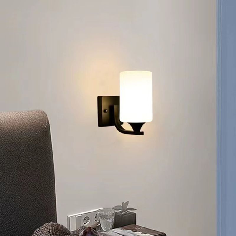 Eryn Minimalisme Cilindrische Wandlamp, Chroom, Glas, Wastafel