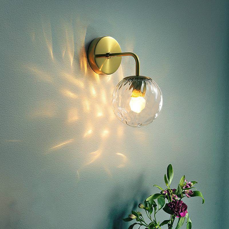 Valentina Moderne Design Wastafel LED Wandlamp Zwart/Goud Metaal/Glas Slaapkamer/Eetkamer/Woonkamer