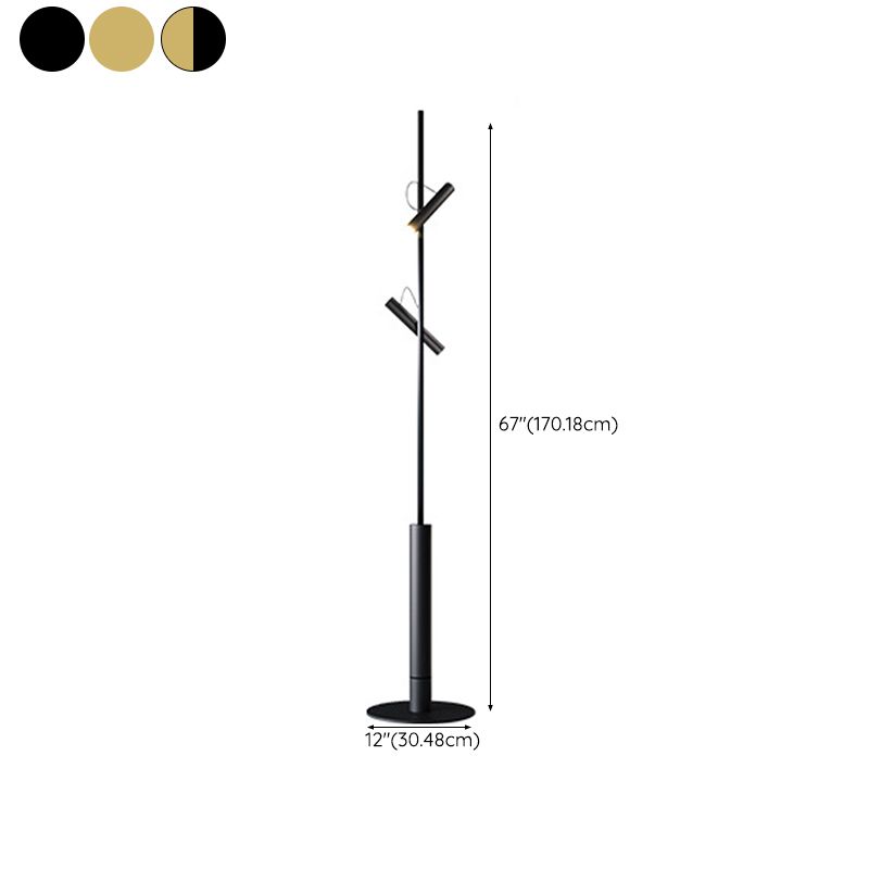 Freja Moderne Design Lineaire Dubbele Kop Metalen Vloerlamp Silicagel Slaapkamer/Woonkame