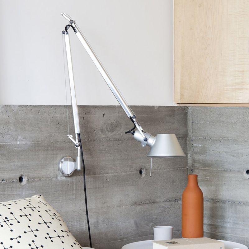 Brady Moderne Koepel LED Wandlamp Zilver Metaal Slaapkamer