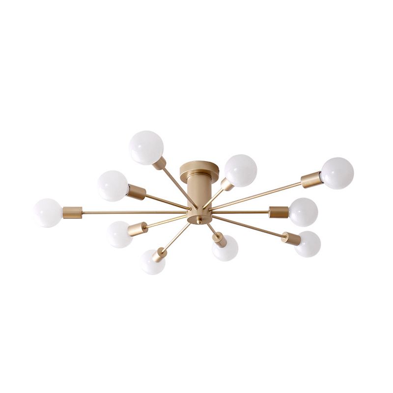 Valentina Moderne Globe LED Plafondlamp Zwart Metaal Slaapkamer Woonkamer