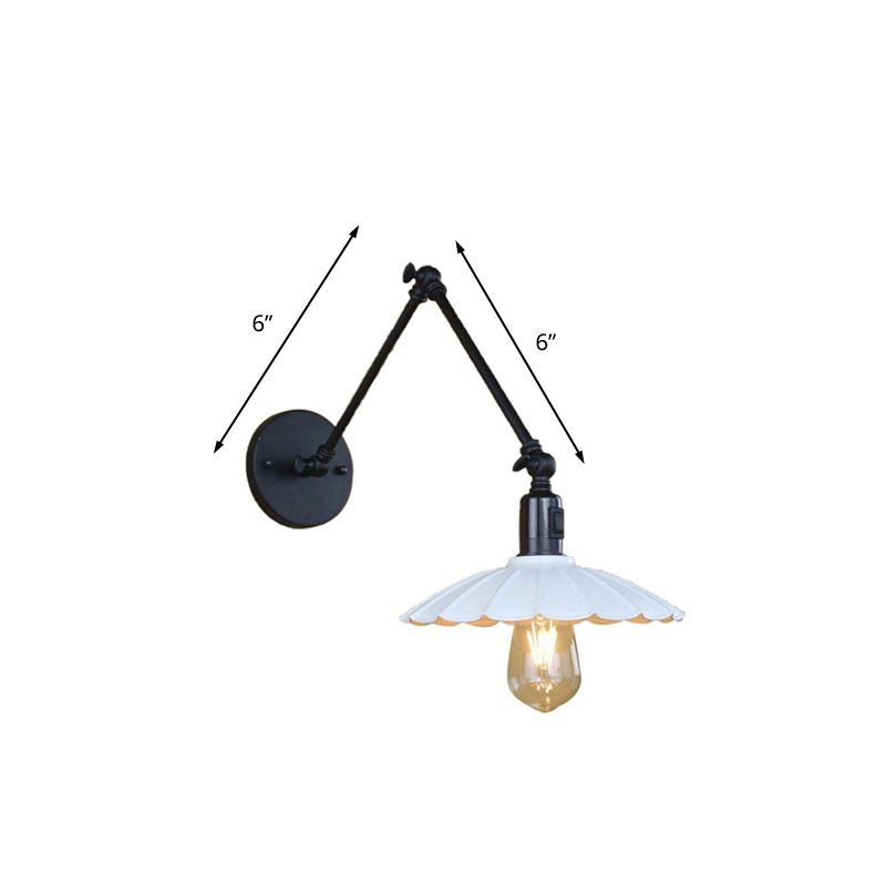 Brady Creatieve Geplooide LED Wandlamp Zwart/Wit Metaal Binnen