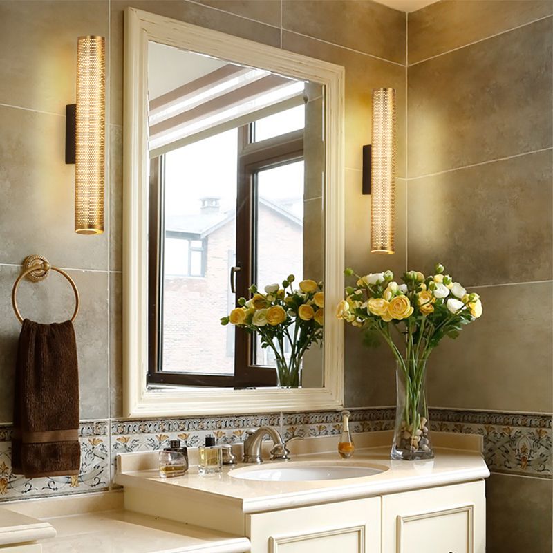 Zaid Moderne Cilinder LED Wandlamp Metaal/Acryl Messing Slaap/Woon/Badkamer