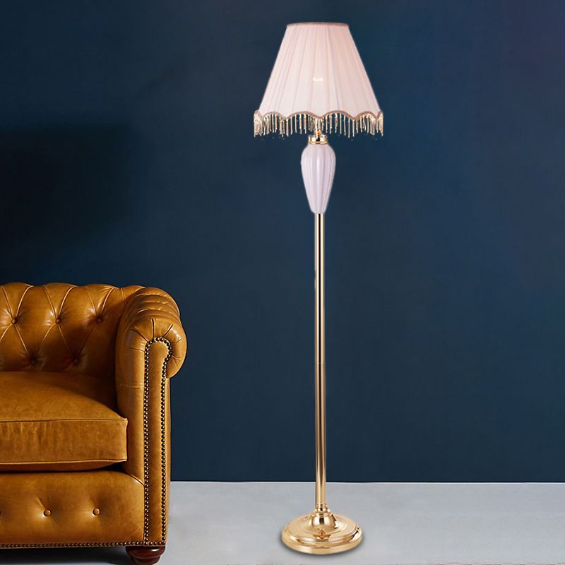 Eryn Design Vintage Vloerlamp Blauw/Roze Keramische Stoffen Slaapkamer/Woonkamer