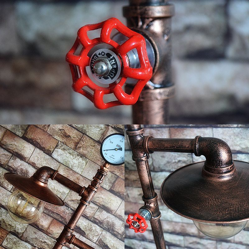Alessio Retro Antieke Metalen Vloerlamp Met Meerdere Hoofden Brons